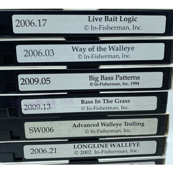 10 Fishing VHS In-Fisherman Video Club Walleye Crappie Bass Live Bait Trolling - Picture 2 of 6